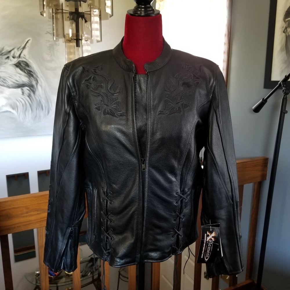 NWT Leather Jacket Has it all! 🏍🦋 - Picture 2 of 12